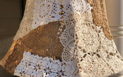 Doily Covered Lamp Shade Project