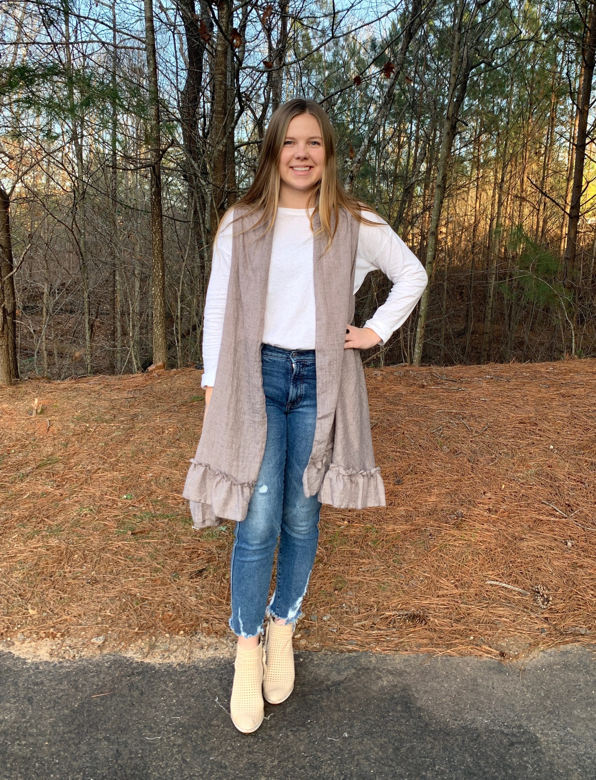 Sleeveless Kimono Vest Gray The Shabby Tree