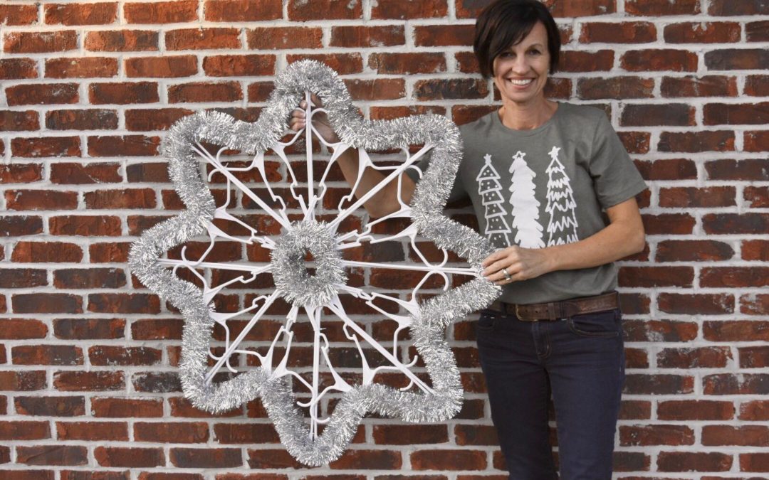 How to make clothes hanger snowflakes