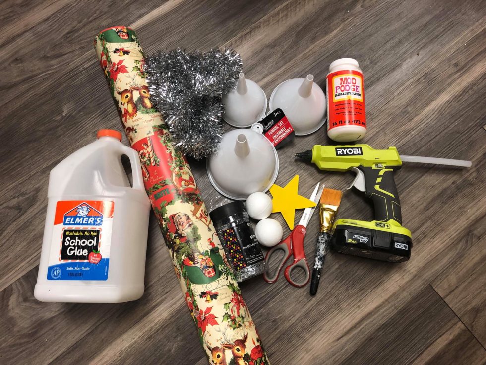 DIY Dollar Tree Funnel Tree The Shabby Tree