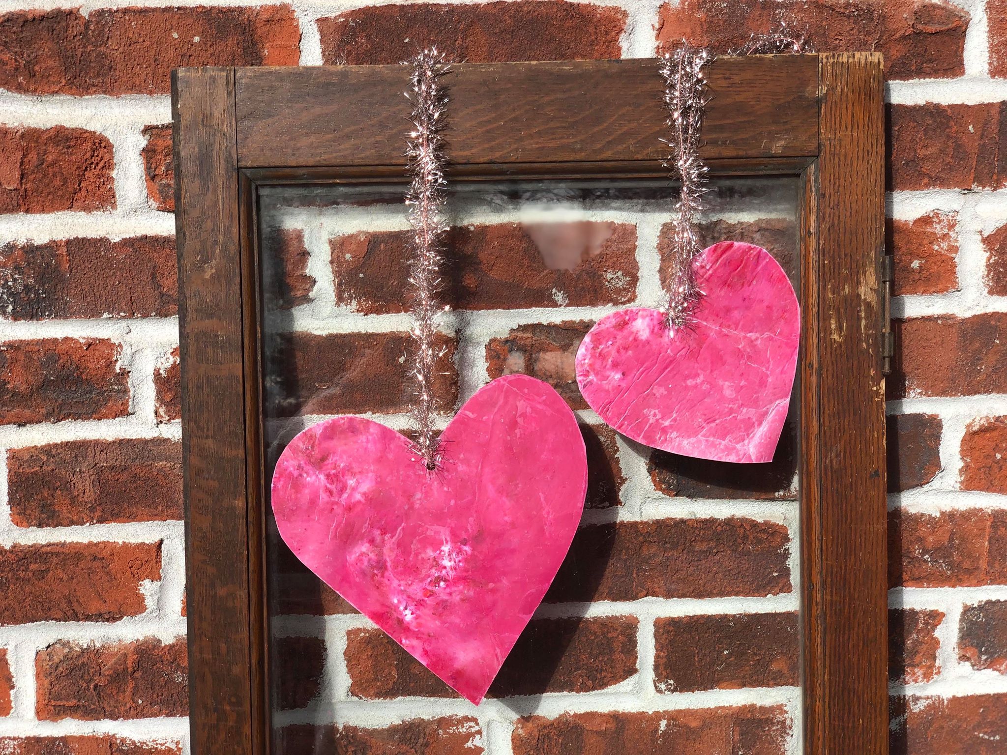 DIY Wax Paper Crayon Hearts The Shabby Tree