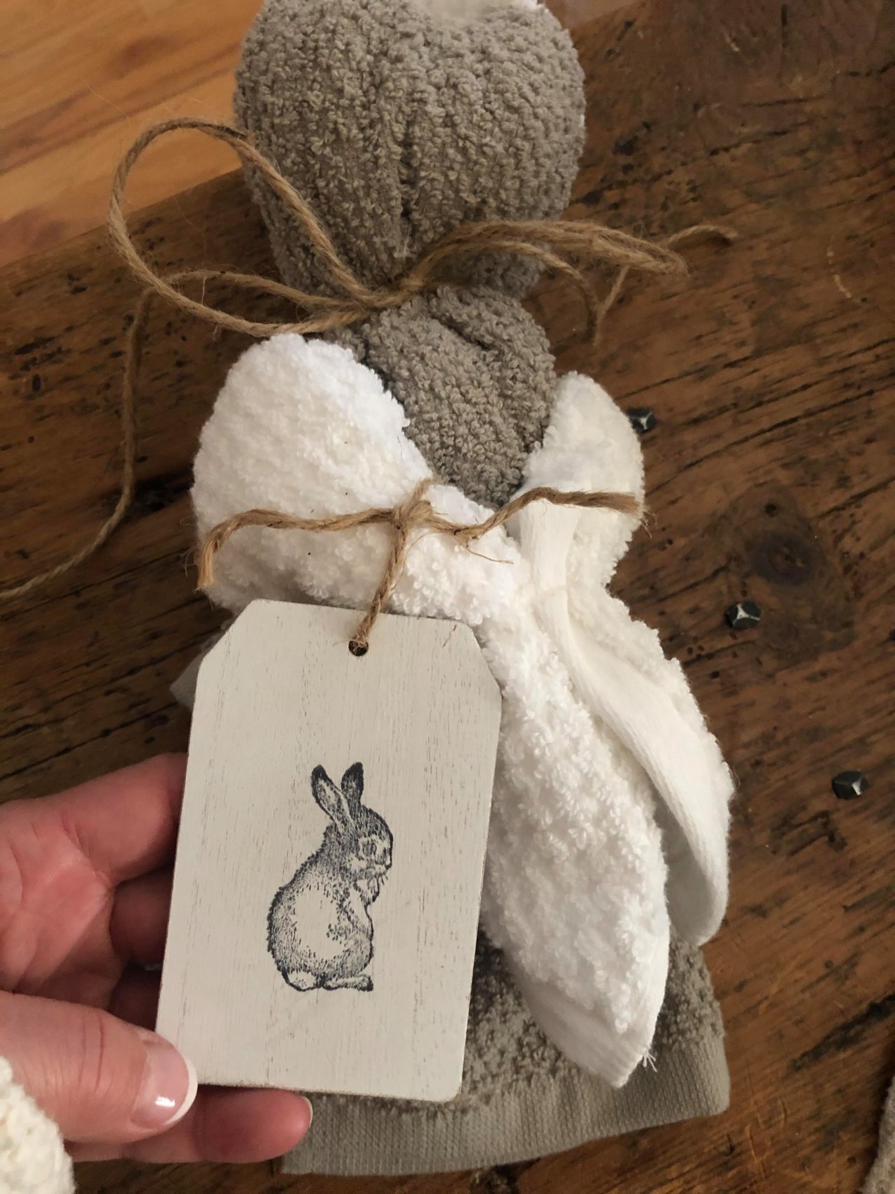 DIY Dish Towel Bunny The Shabby Tree