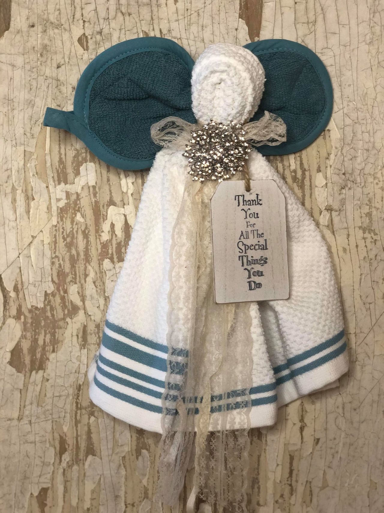 DIY Dish Towel Angel The Shabby Tree