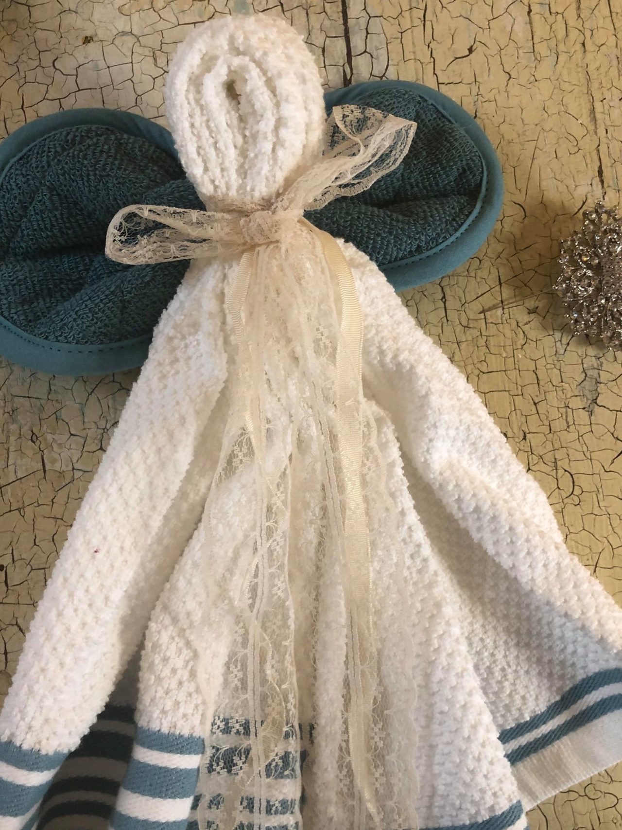DIY Dish Towel Angel The Shabby Tree