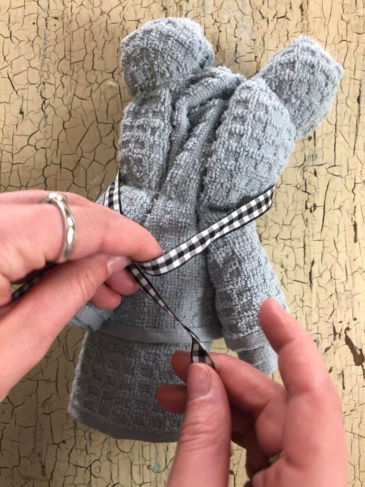 DIY Towel Teddy Bear The Shabby Tree