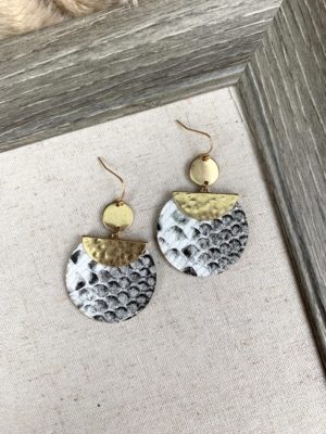 Wild At Heart Earrings - Snake Print