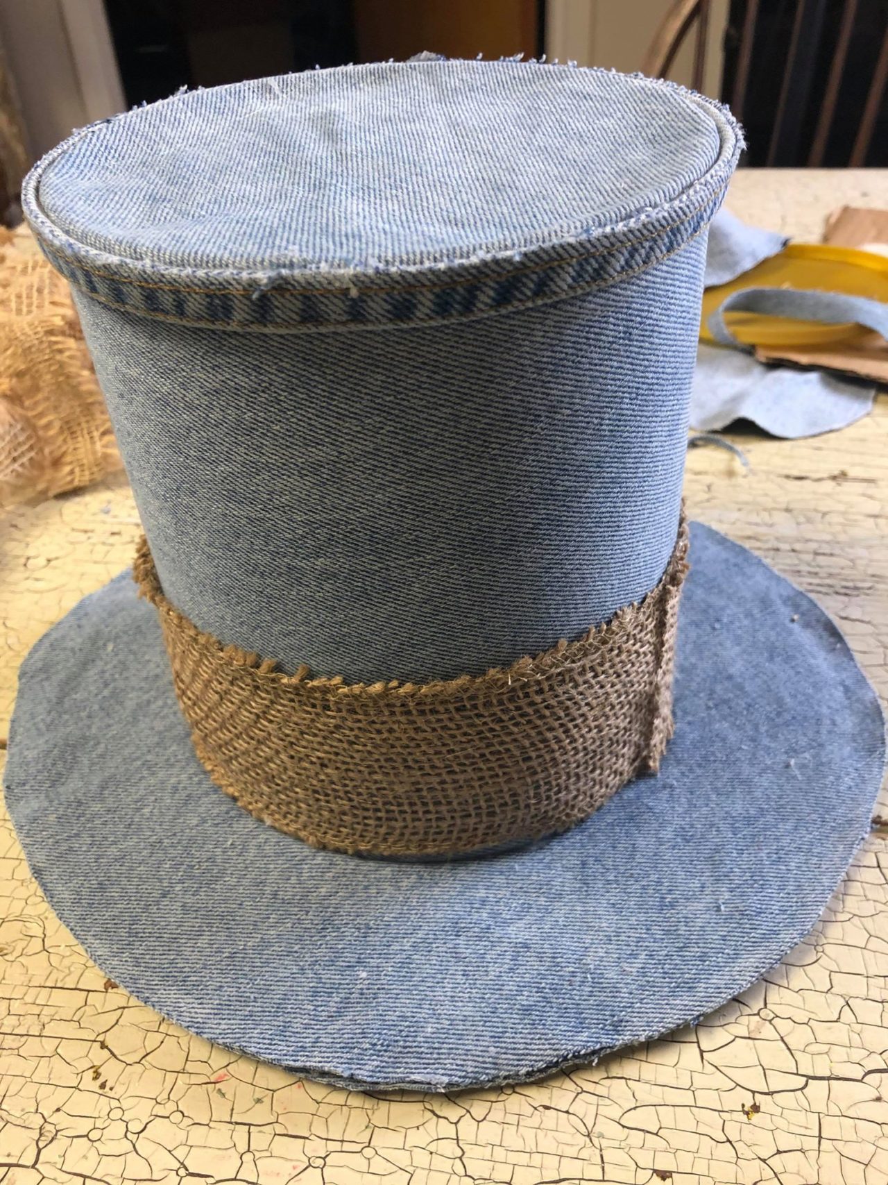 DIY Denim Top Hat The Shabby Tree