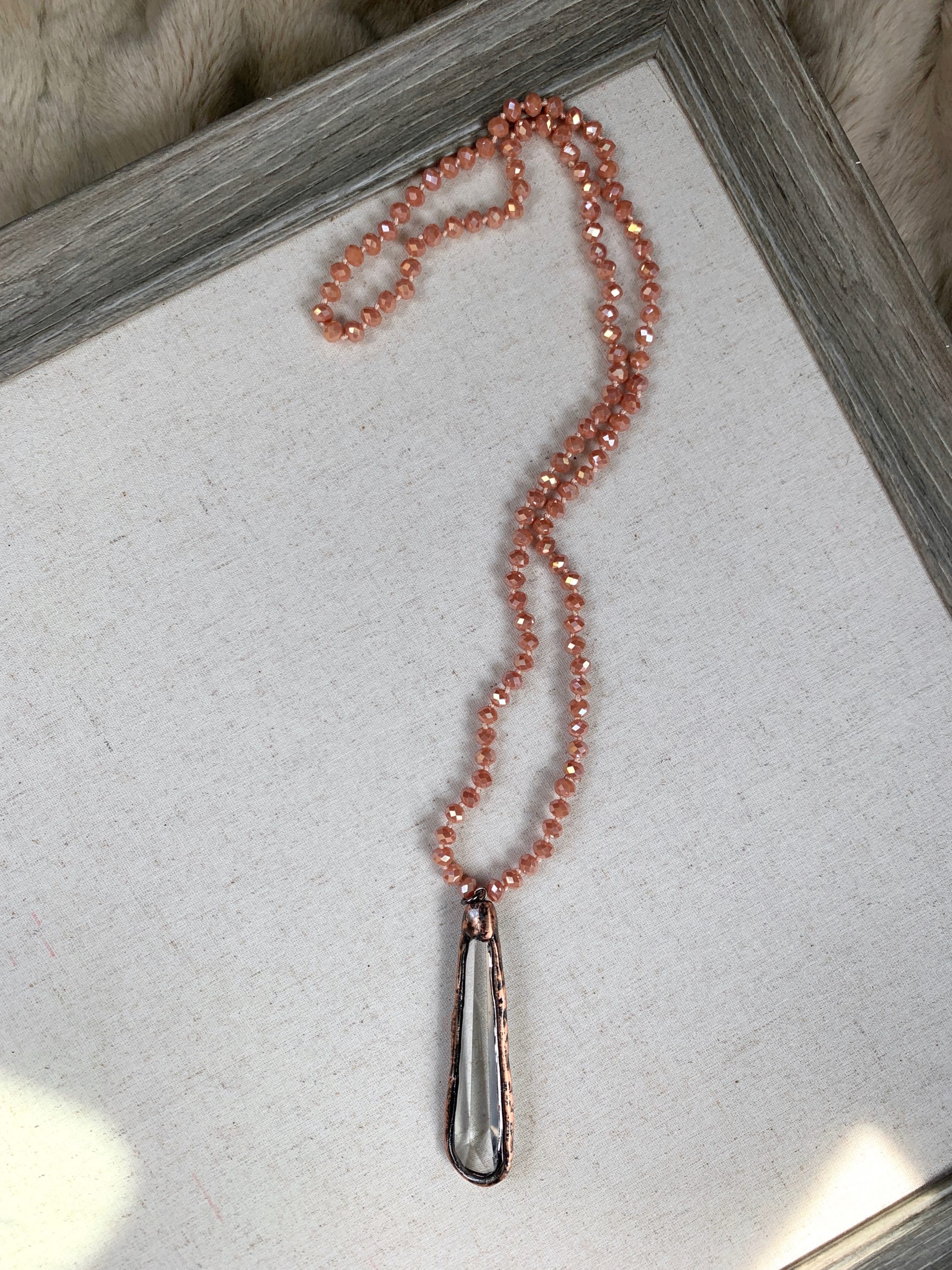 Peach Perfect Handmade Necklace The Shabby Tree