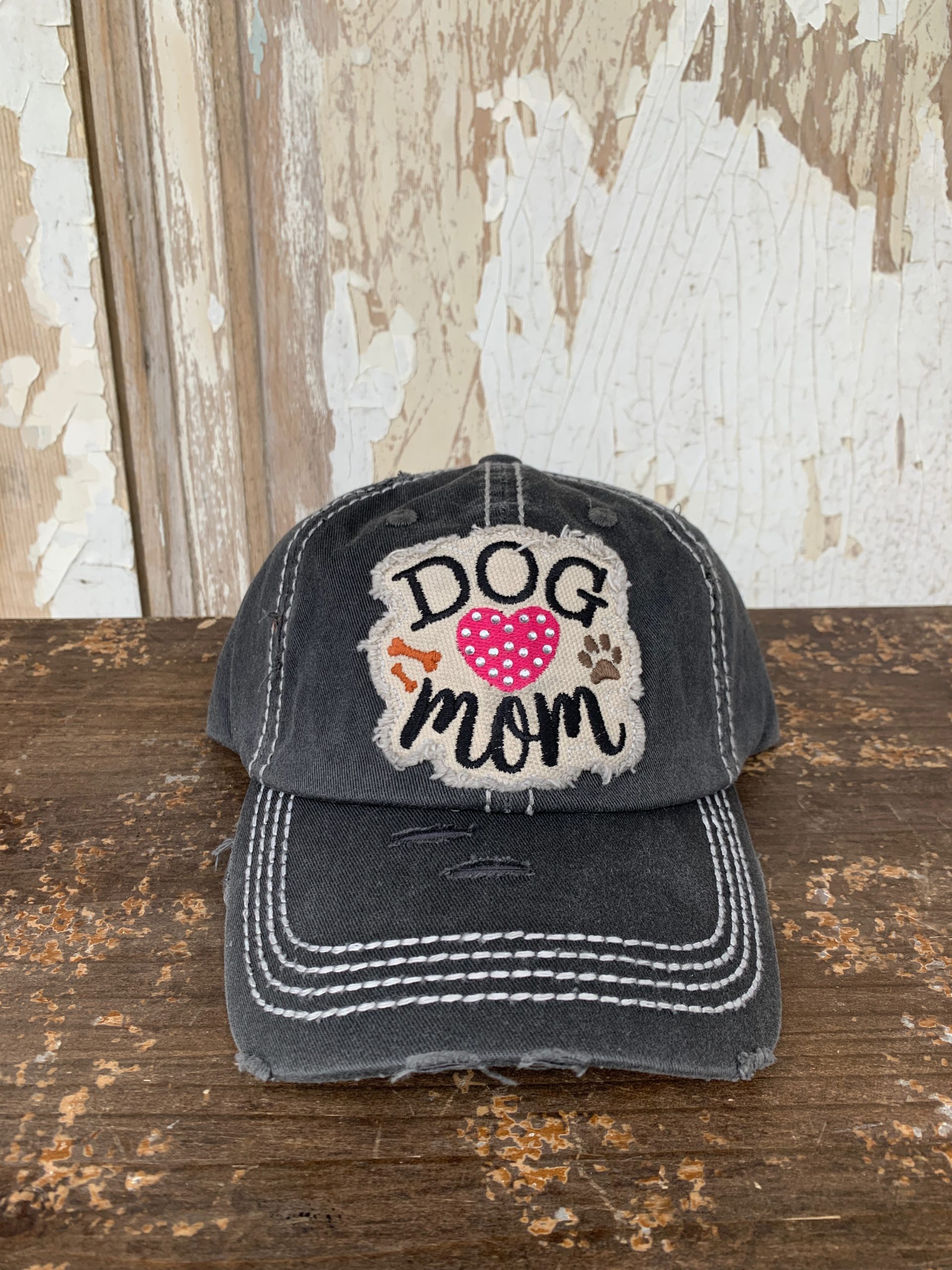 Dog Mom Hat Black The Shabby Tree