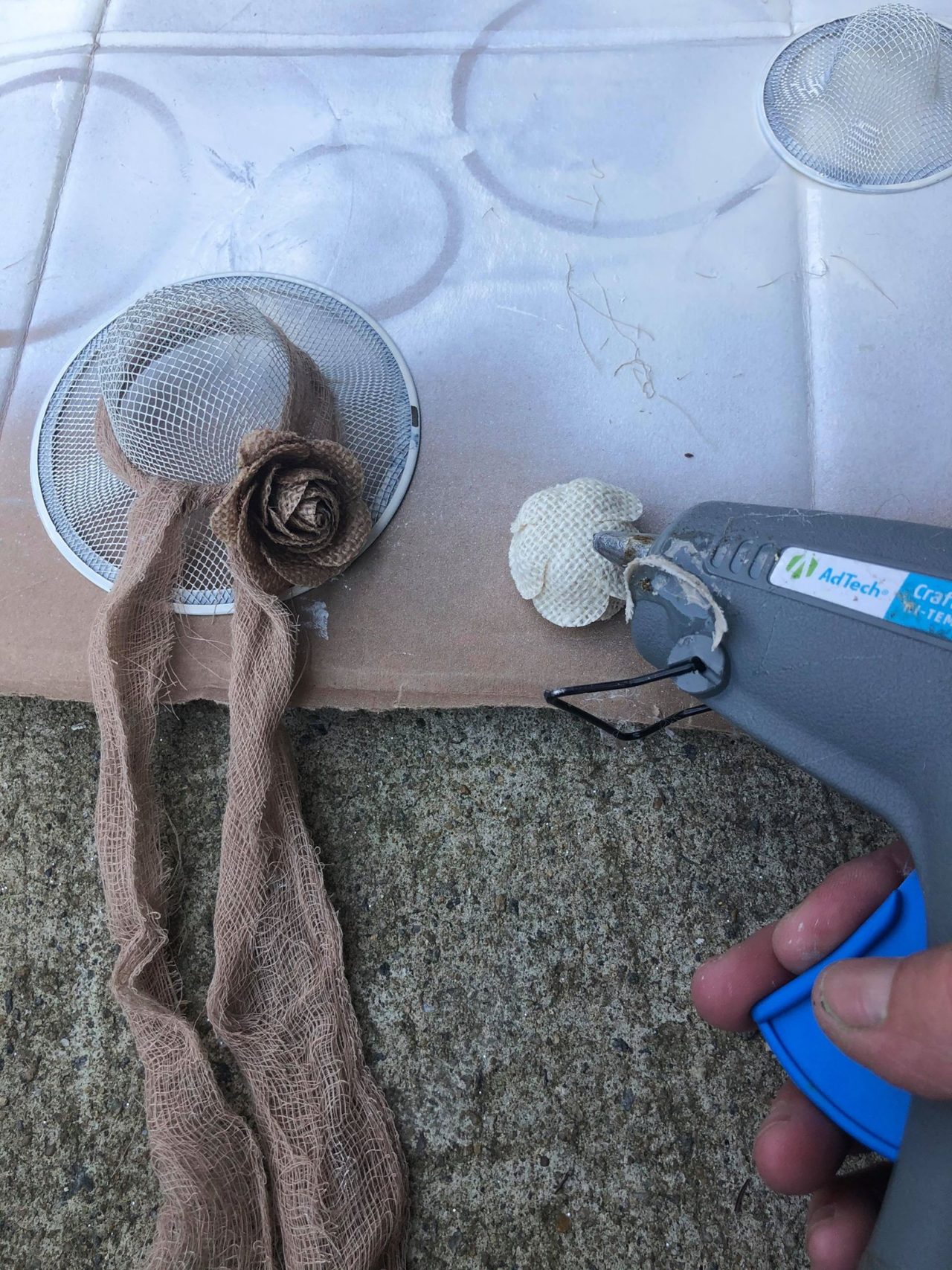 DIY Dollar Tree Mesh Strainer Sun Hats The Shabby Tree