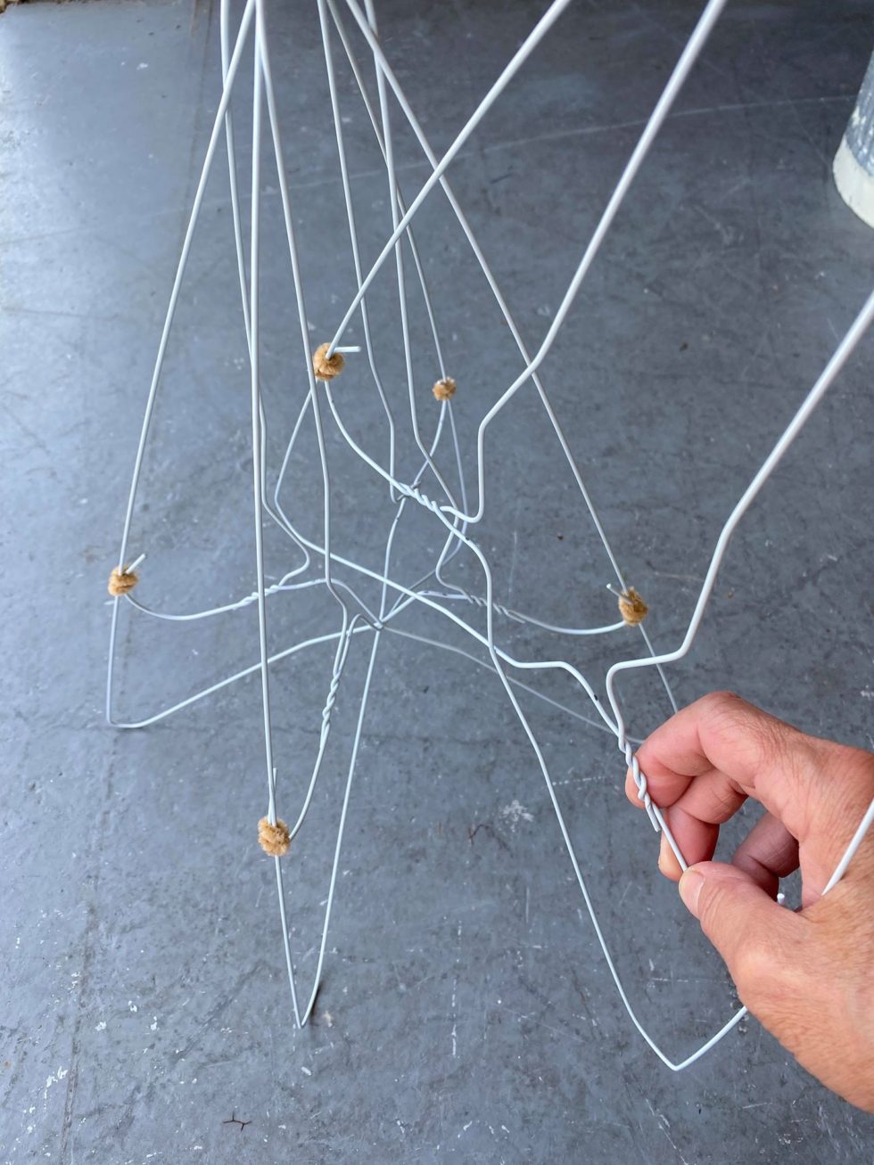 DIY Metal Hanger Tree The Shabby Tree