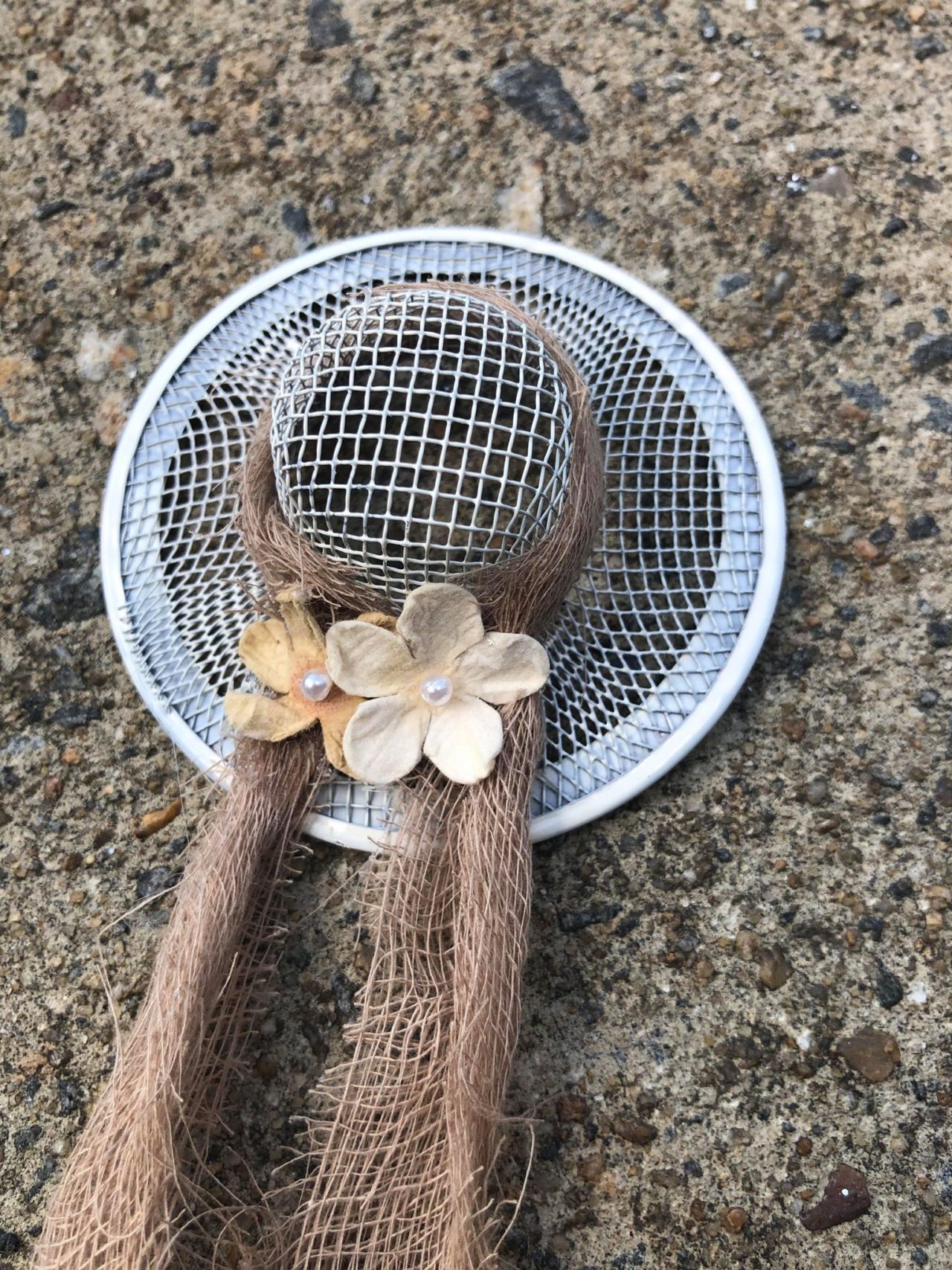 DIY Dollar Tree Mesh Strainer Sun Hats The Shabby Tree