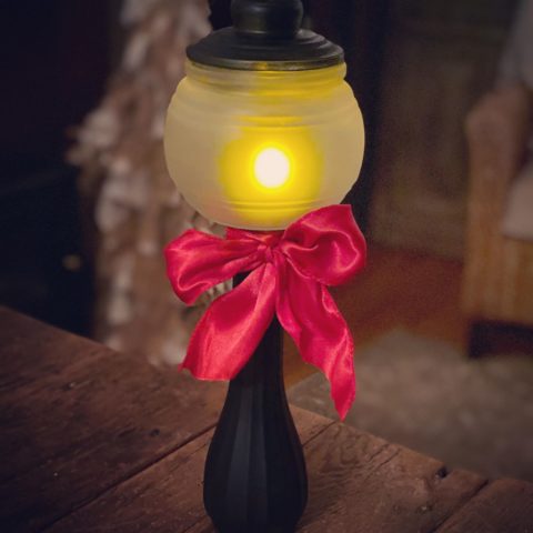 DIY Glass Lamp Post - The Shabby Tree