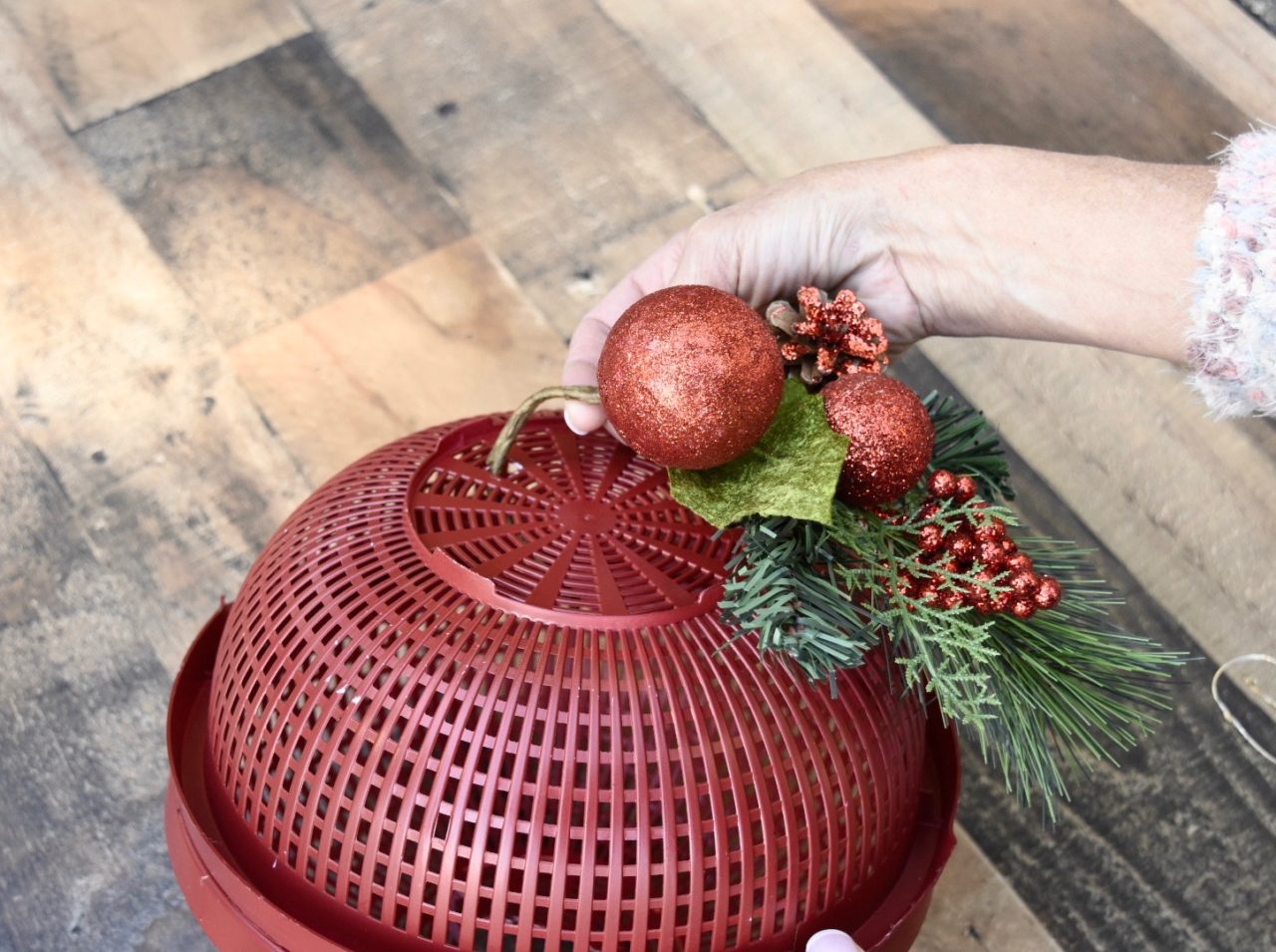 DIY Colander Ornament The Shabby Tree