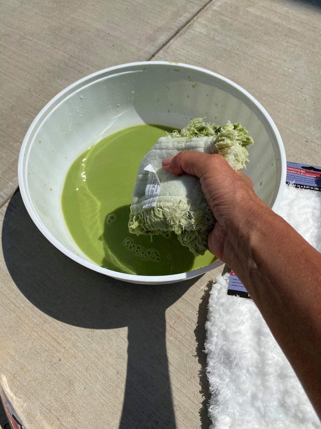 DIY Dollar Tree Mop Pad Tree The Shabby Tree