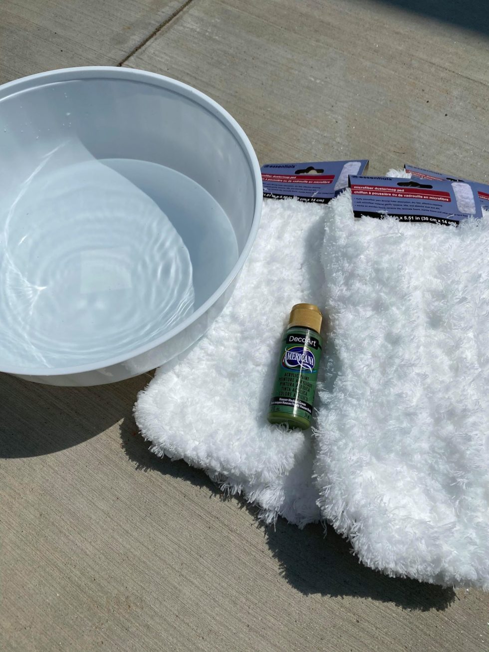 DIY Dollar Tree Mop Pad Tree The Shabby Tree