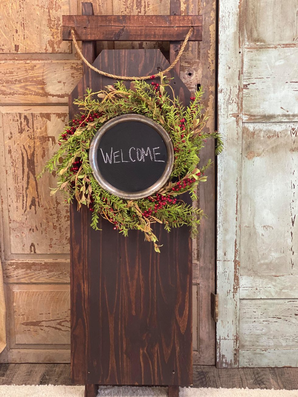 DIY Decorative Wooden Sled - The Shabby Tree