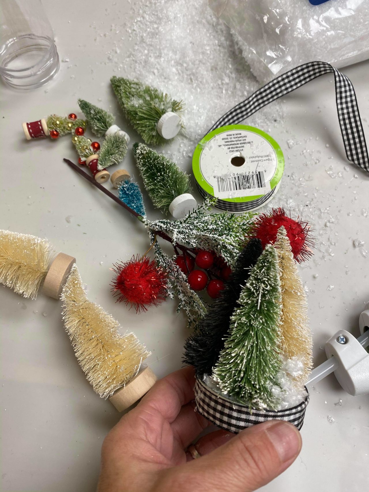 DIY Bottle Brush Tree Ornament - The Shabby Tree