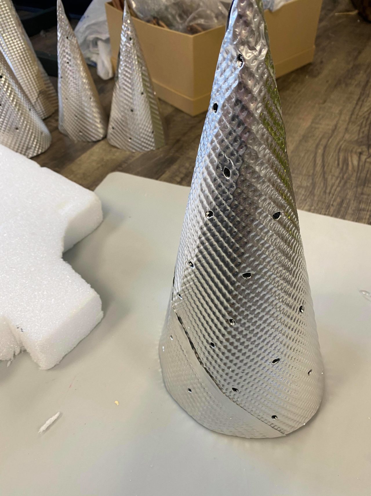 DIY Tin Cone Shaped Tree The Shabby Tree