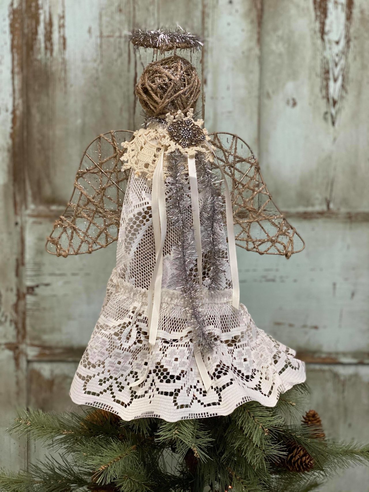 DIY Decorative Angel Tree Topper The Shabby Tree