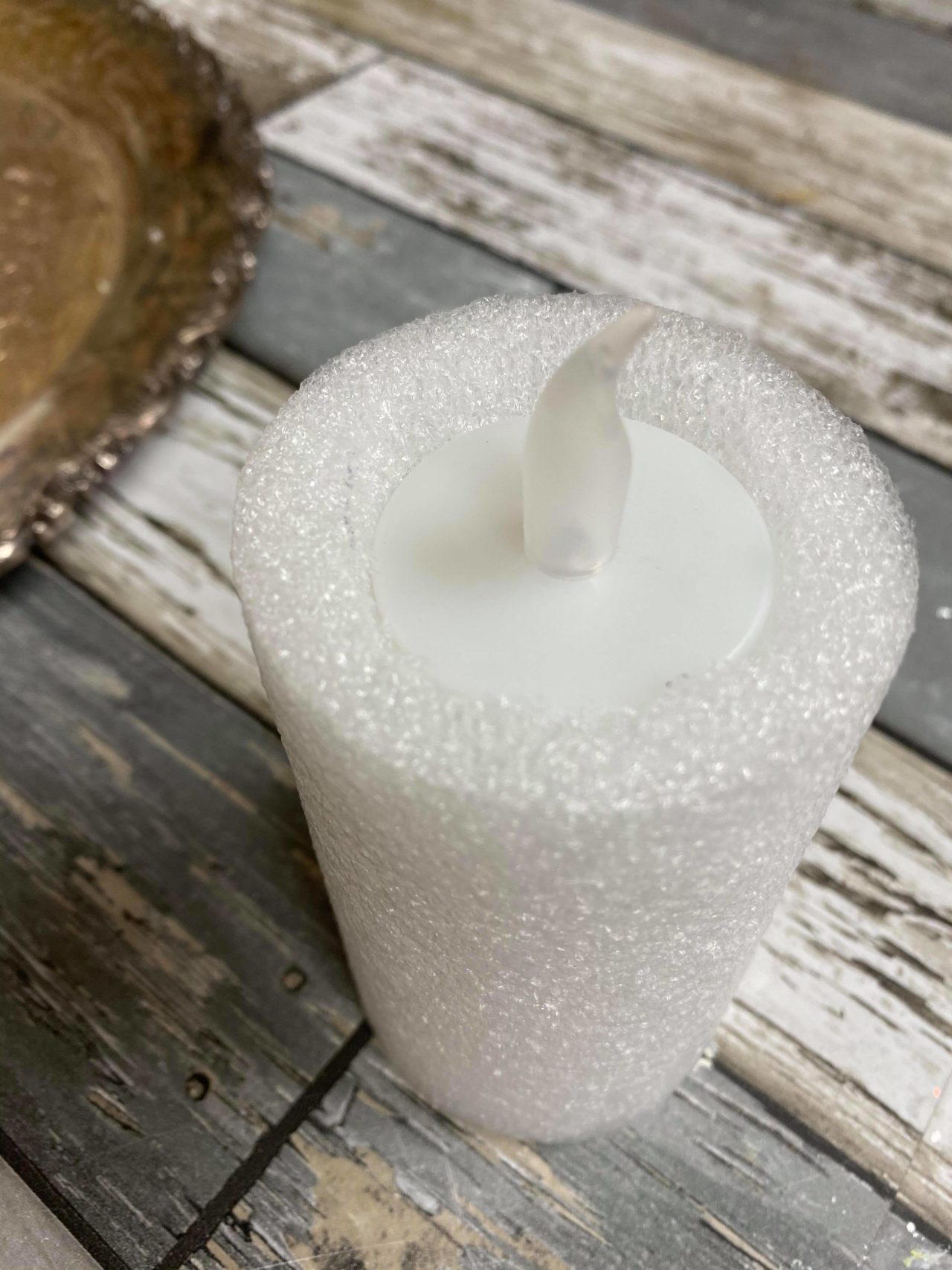 DIY Pool Noodle Candles - The Shabby Tree