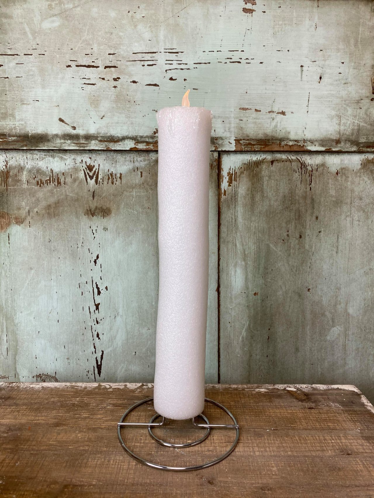 DIY Pool Noodle Candles - The Shabby Tree