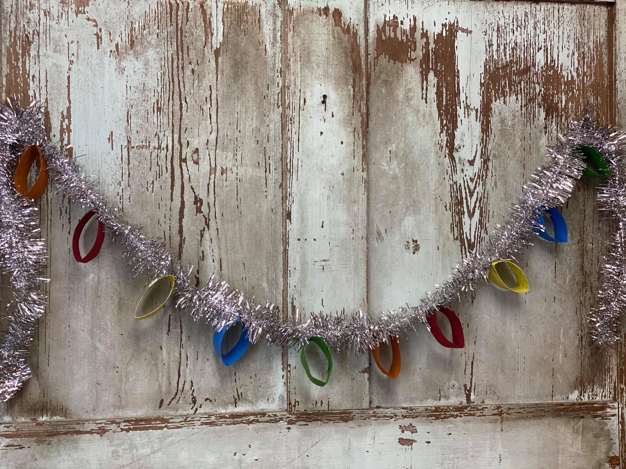 Paper Towel Roll Christmas Light Garland The Shabby Tree