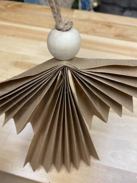 DIY Paper Angel With Accordion Fold - The Shabby Tree