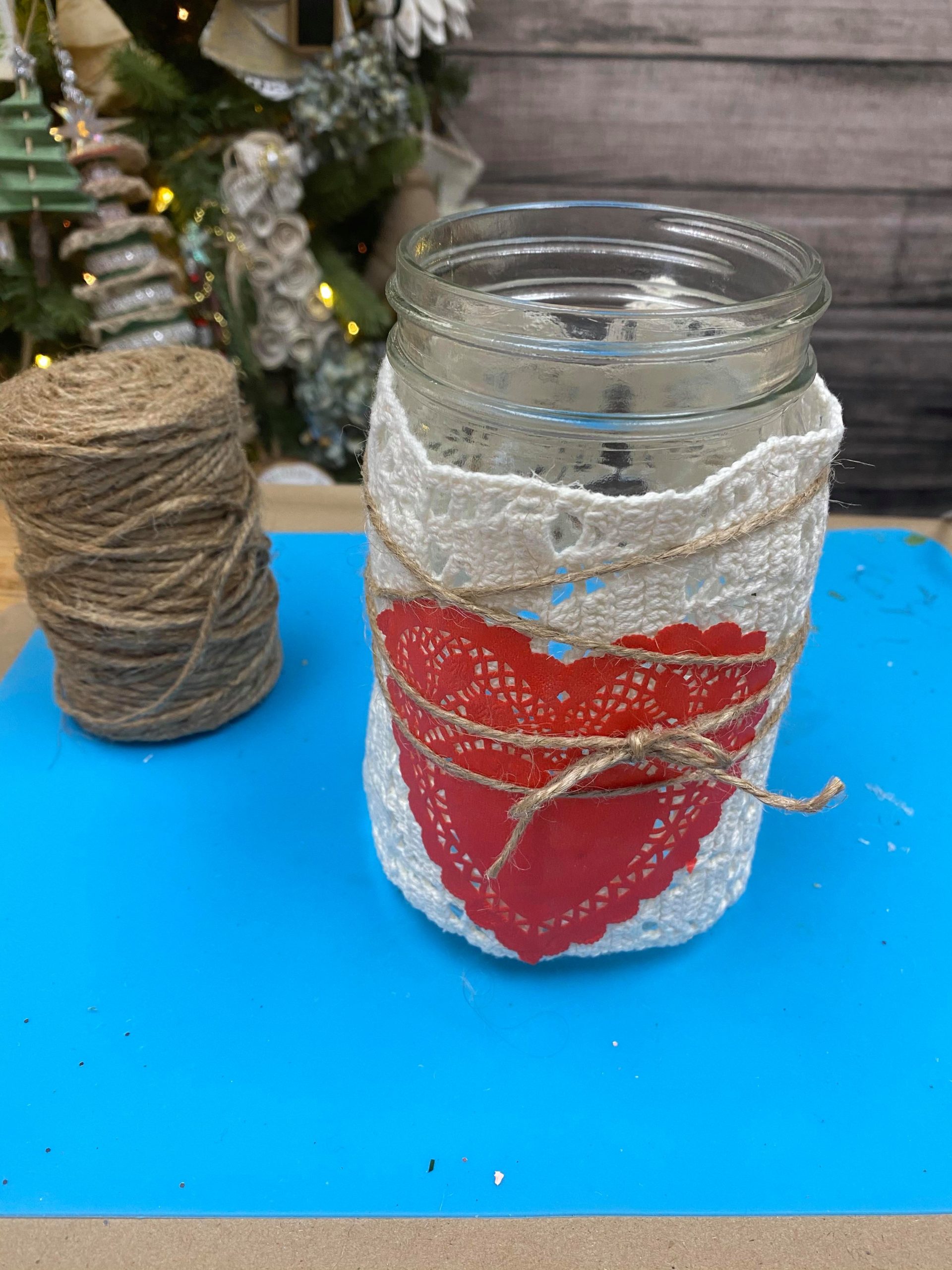 DIY Decorative Glass Jar - The Shabby Tree