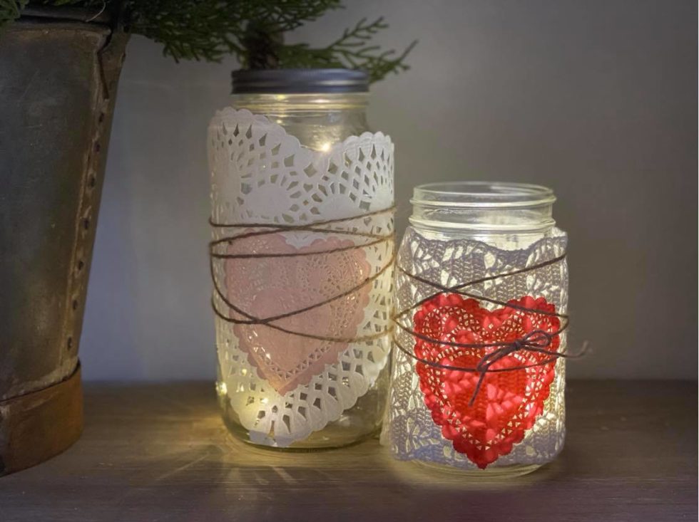 DIY Decorative Glass Jar Light The Shabby Tree
