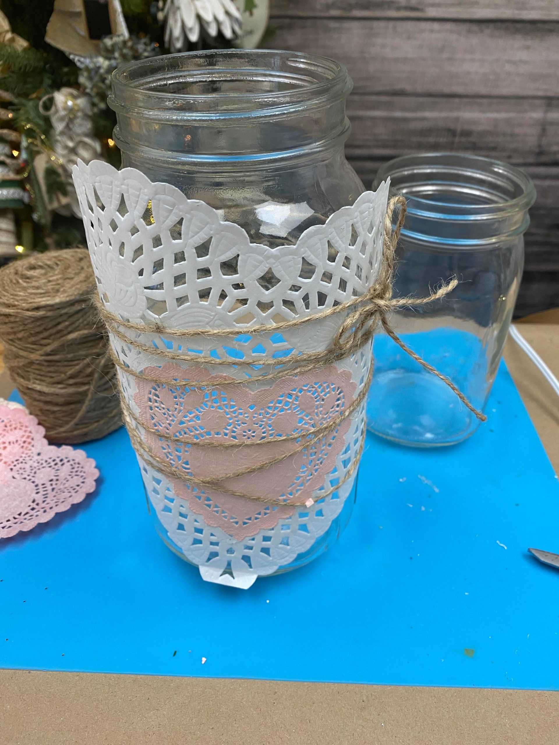 DIY Decorative Glass Jar - The Shabby Tree