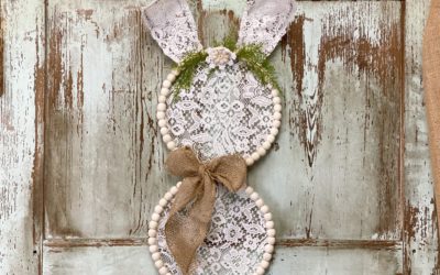 DIY Wood Bead Wreath Bunny