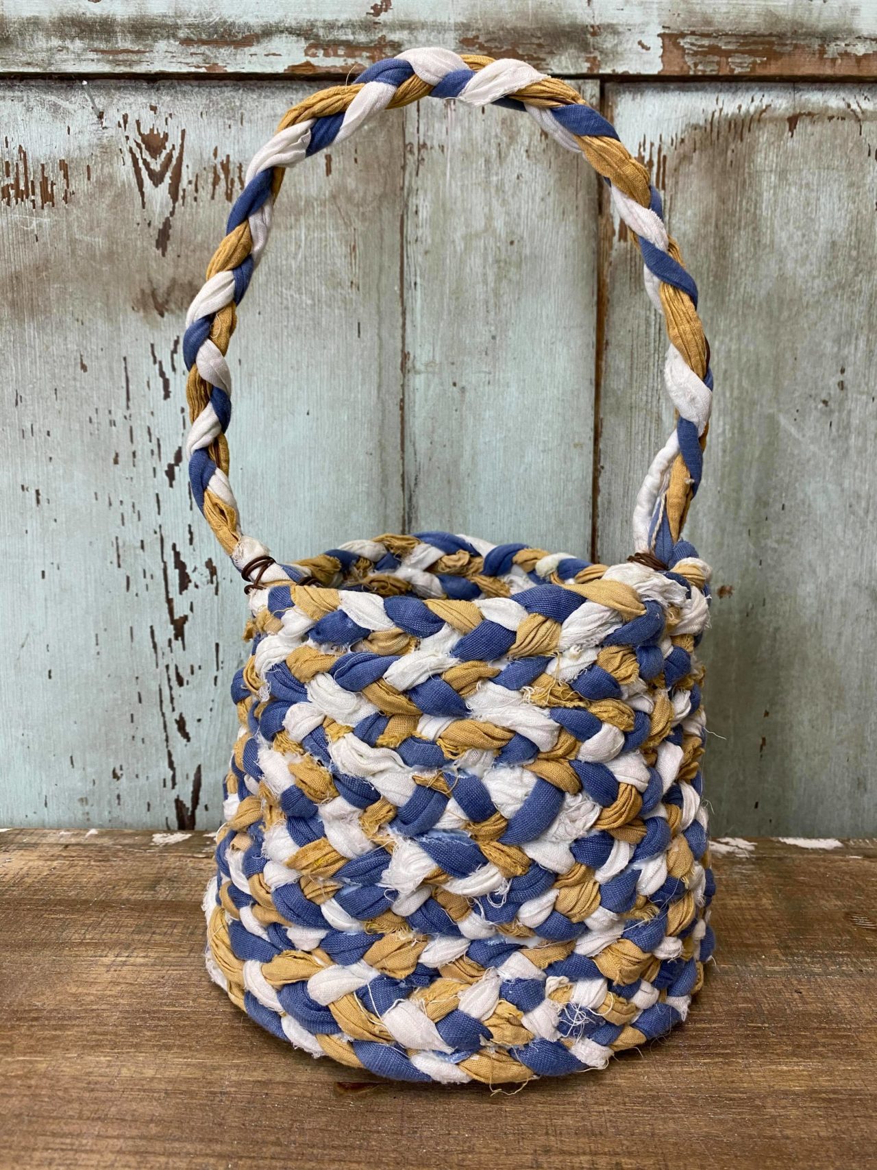 DIY Braided Rag Basket The Shabby Tree