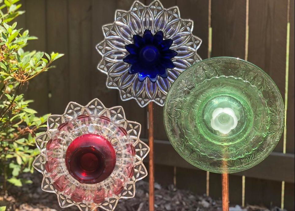 DIY Glass Garden Flowers - The Shabby Tree