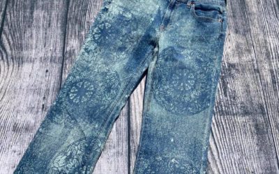 DIY Bleach Printed Jeans