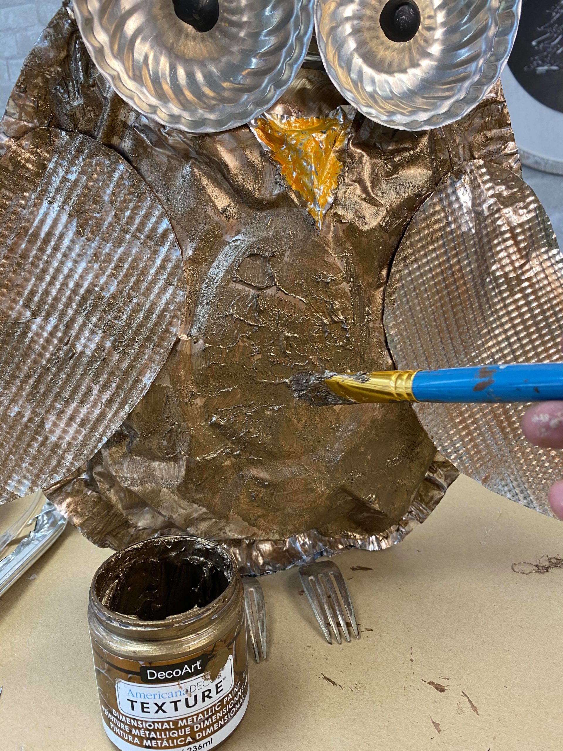 Aluminum Foil Owl Craft - Our Kid Things