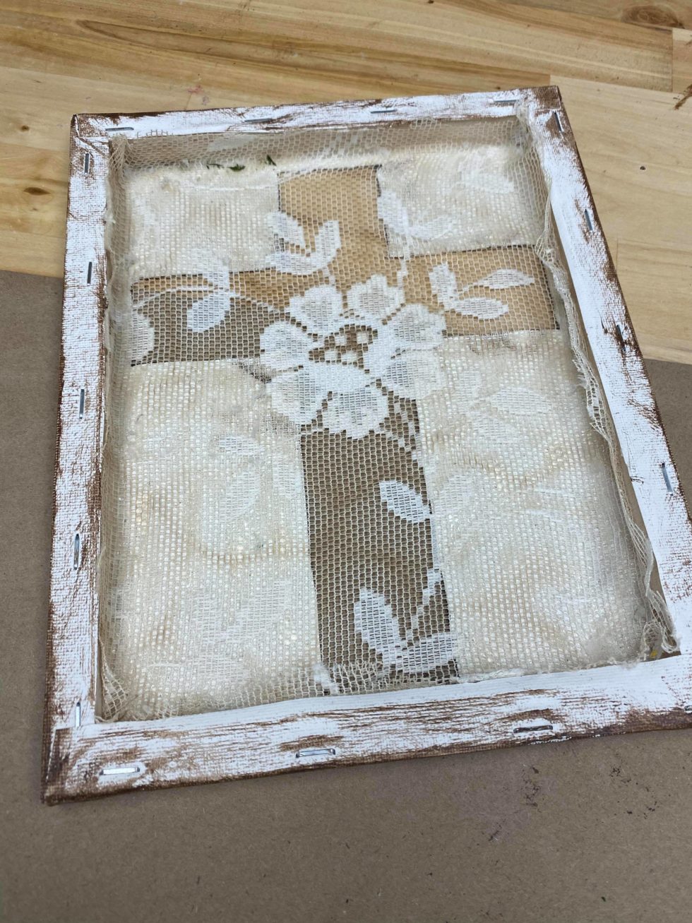 DIY Dollar Tree Canvas Cross The Shabby Tree