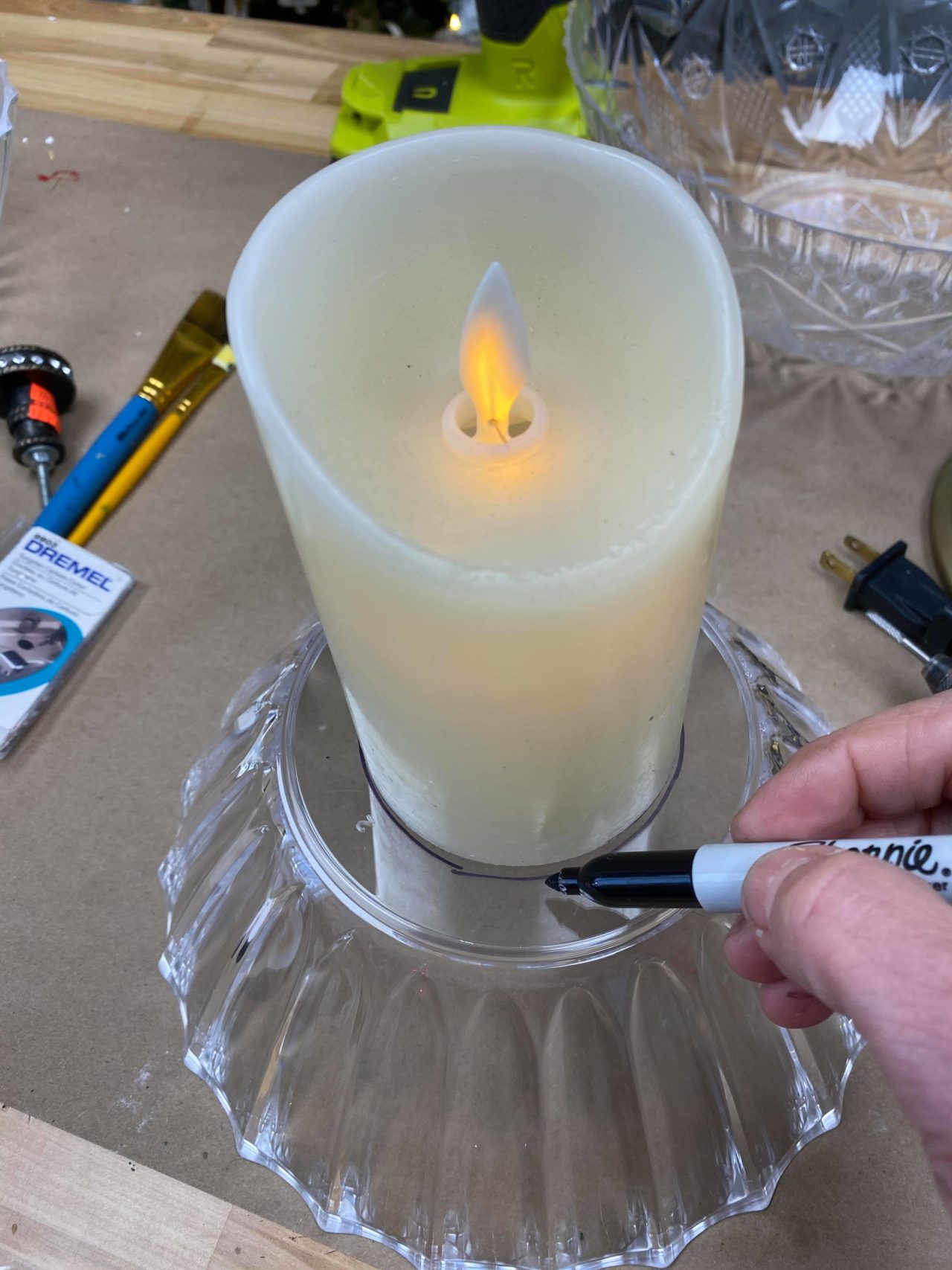 DIY Dollar Tree Plastic Bowl Lamp The Shabby Tree