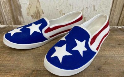 DIY Americana Canvas Shoes