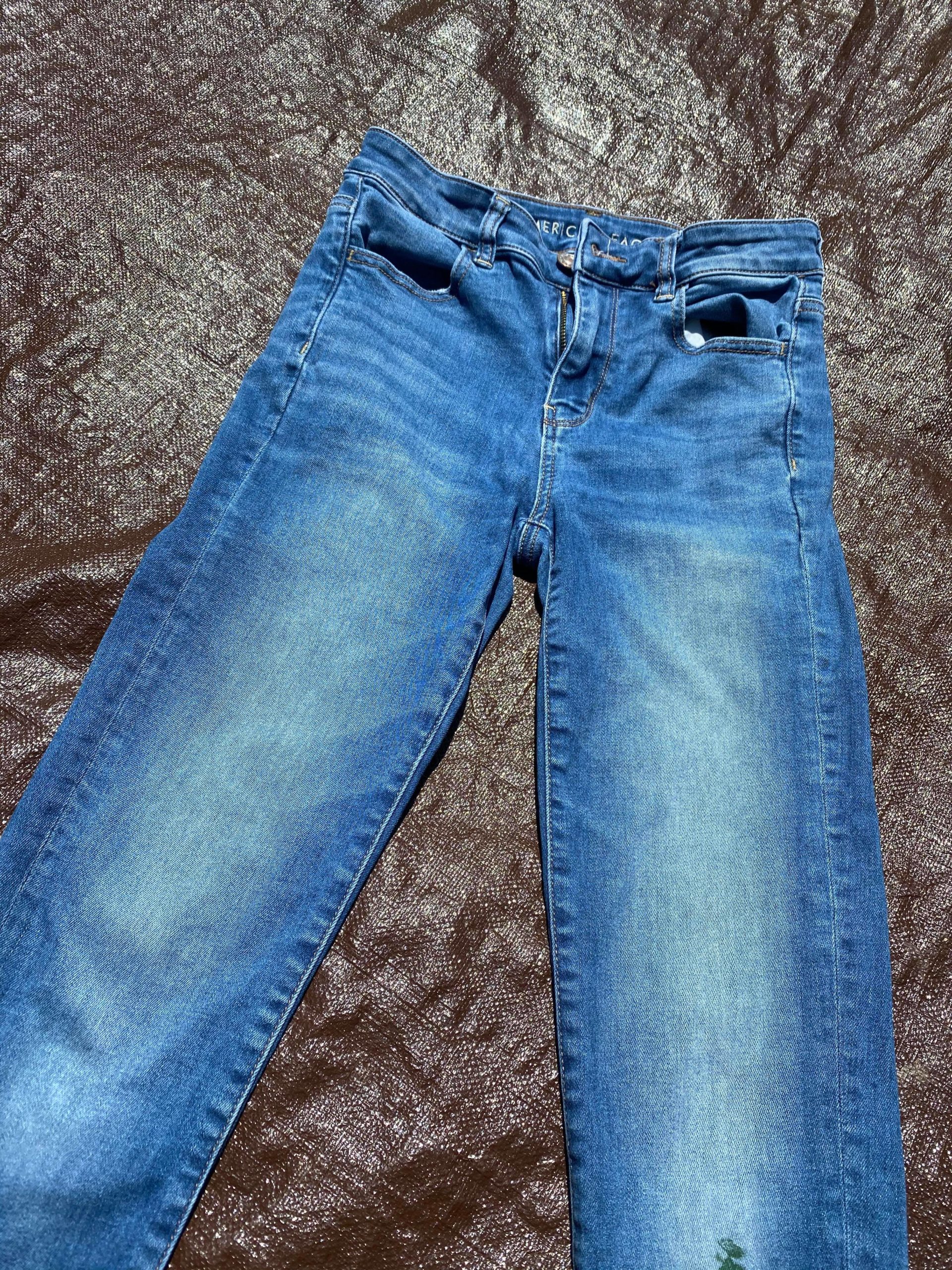 DIY Paint Splatter Jeans - The Shabby Tree