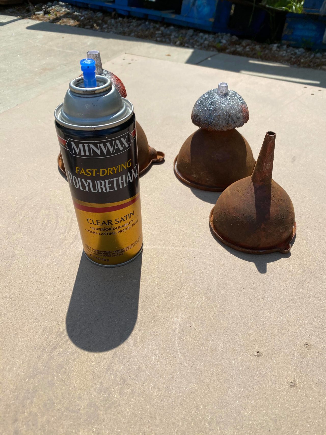 DIY Dollar Tree Rusty Funnel Tree The Shabby Tree