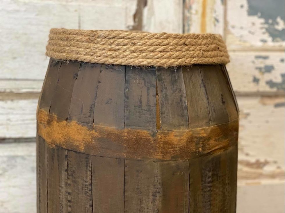 DIY Cardboard Barrel The Shabby Tree