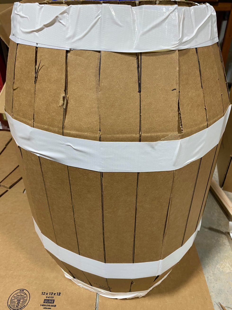 DIY Cardboard Barrel The Shabby Tree