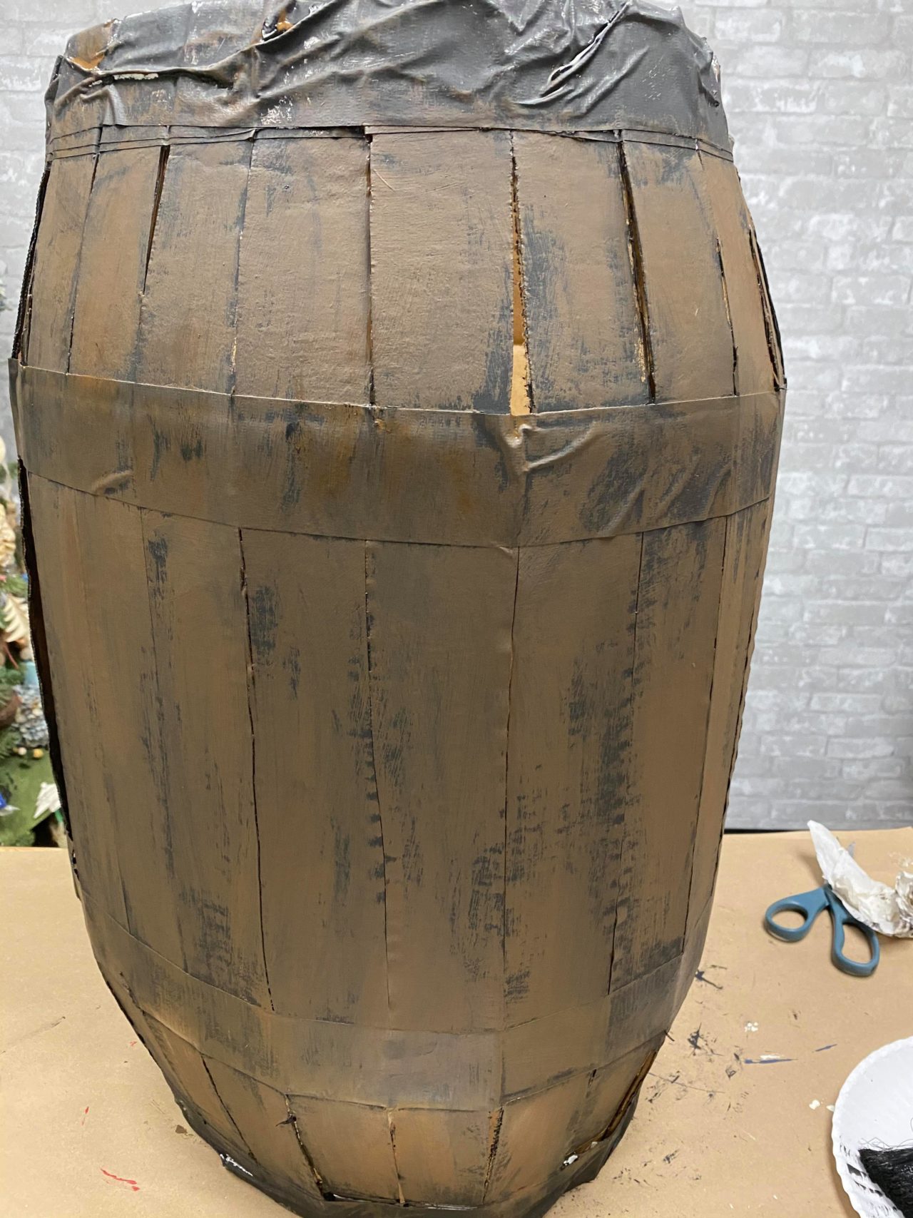 DIY Cardboard Barrel The Shabby Tree