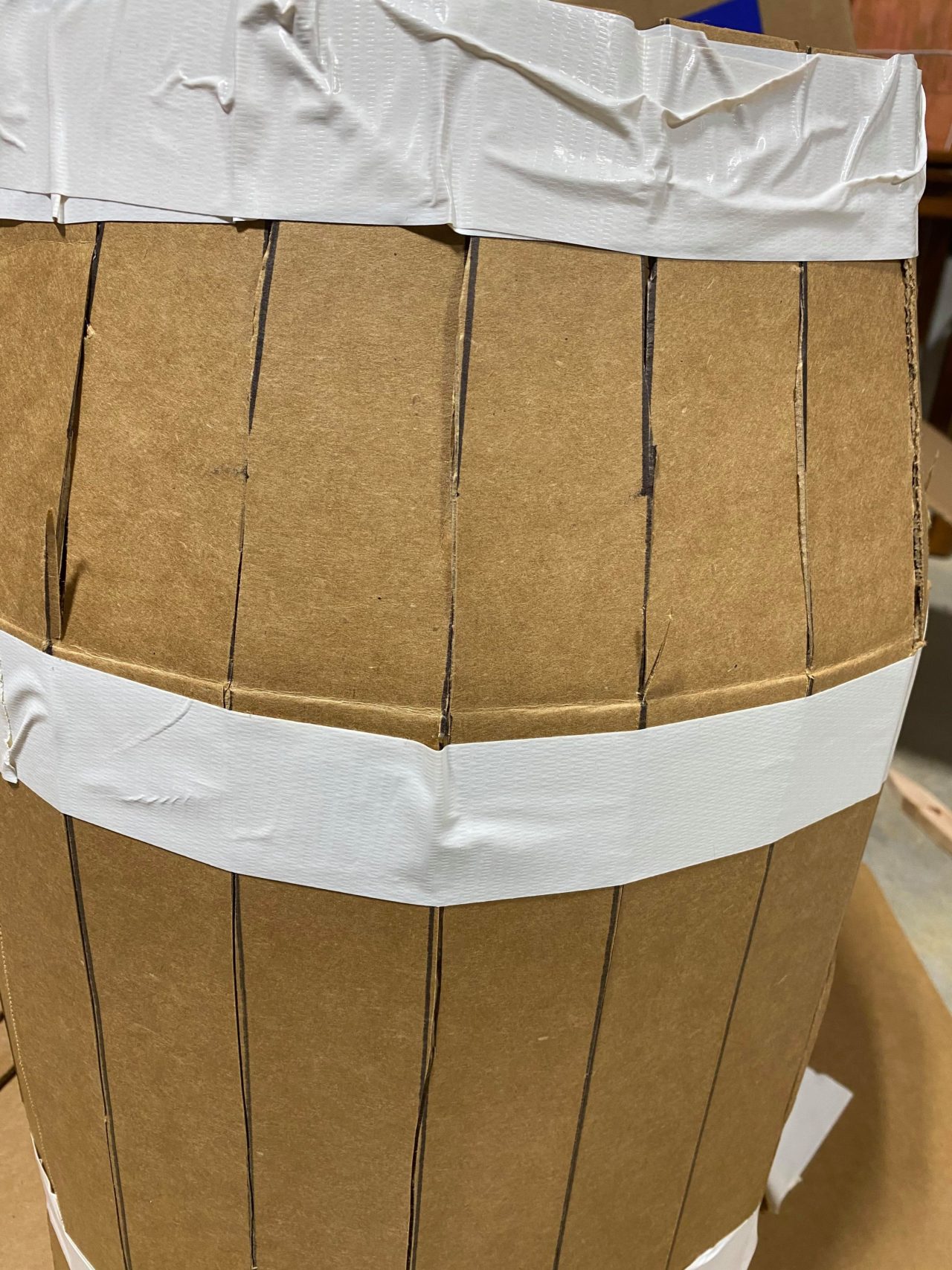 DIY Cardboard Barrel The Shabby Tree