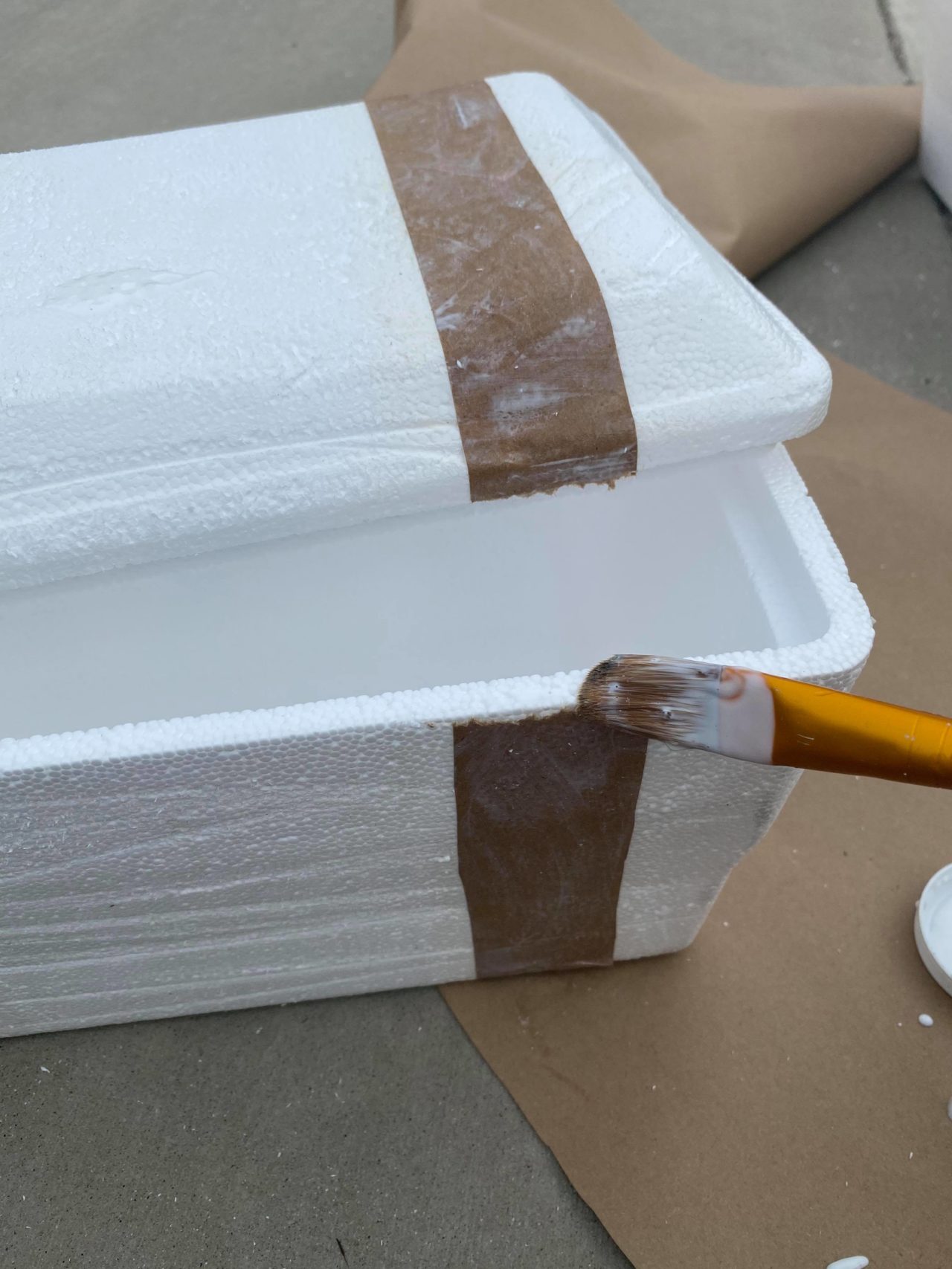 Dollar Tree Styrofoam Cooler Makeover The Shabby Tree