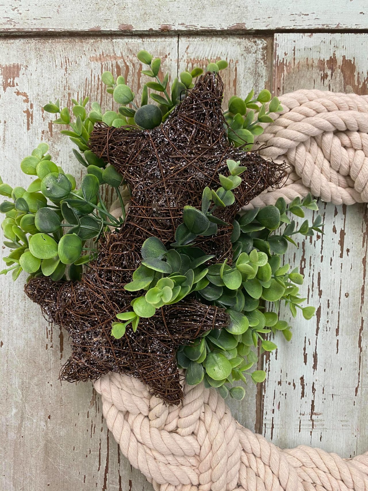 DIY Braided Nautical Rope Wreath The Shabby Tree