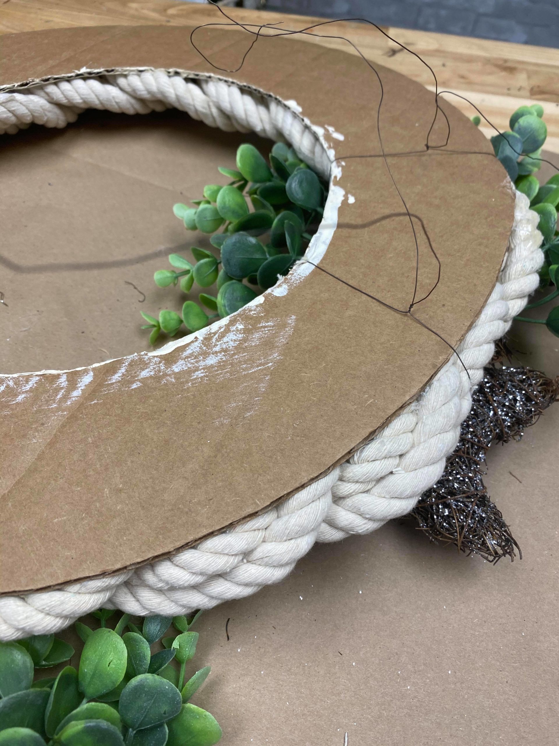 DIY Braided Nautical Rope Wreath - The Shabby Tree