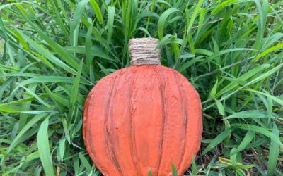 DIY Spackle Pumpkin