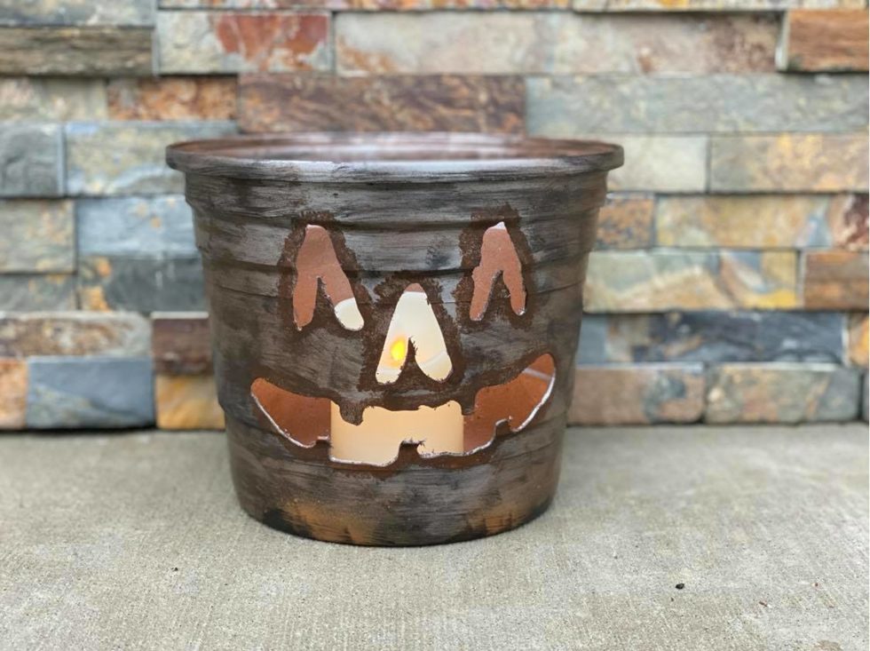 DIY JackOLantern Bucket The Shabby Tree